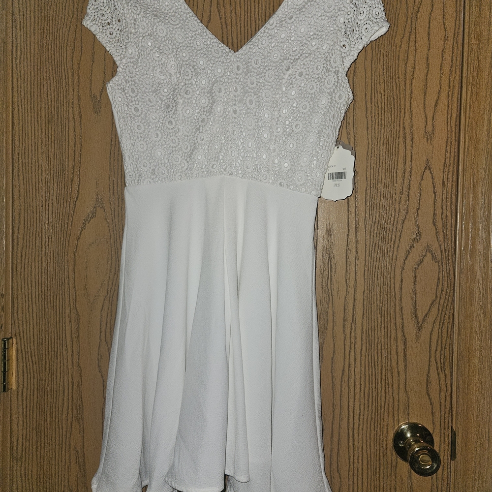 Altar'd State White Lace Mini Dress